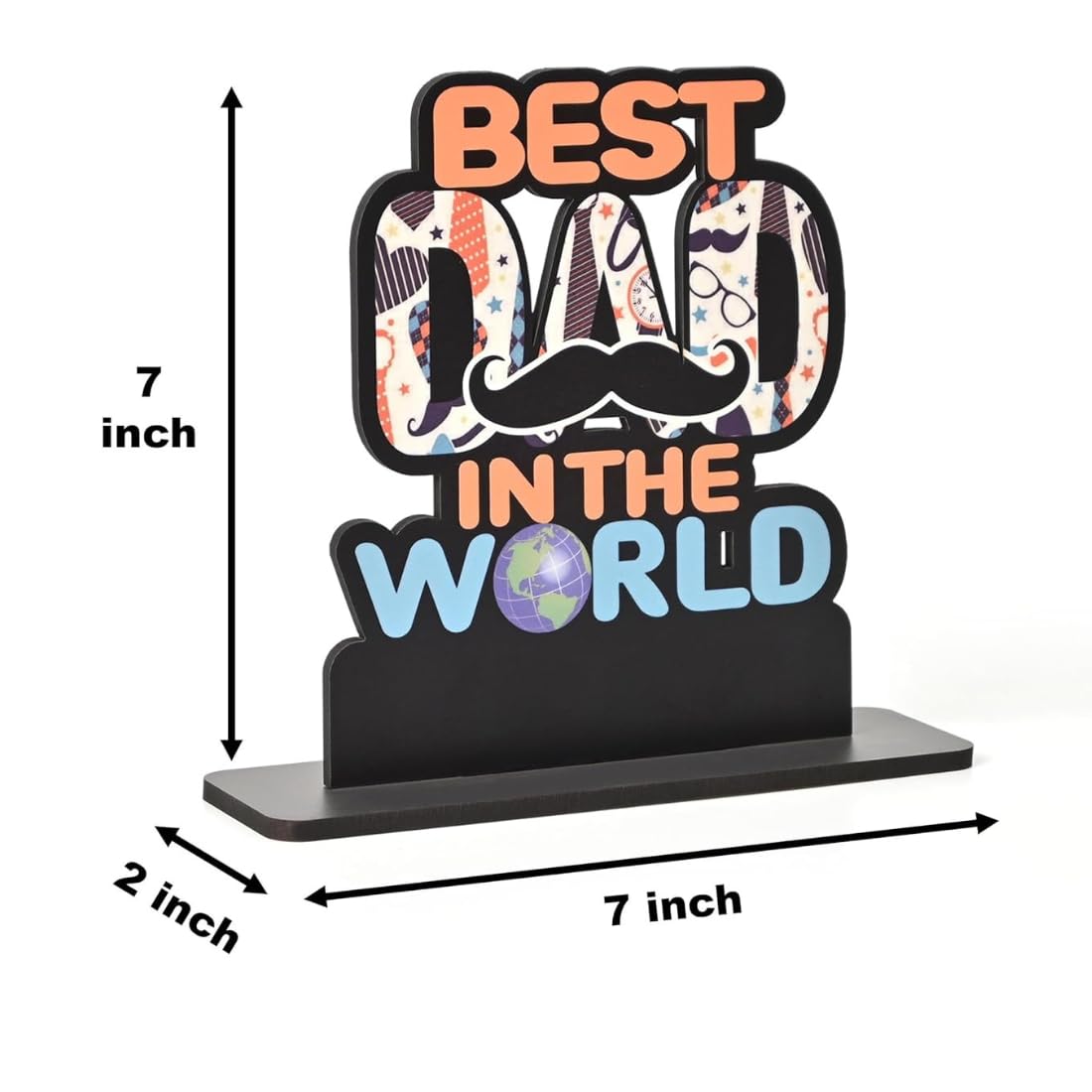 Zesta Best Dad (2) Wooden Table Top Decor – image 5