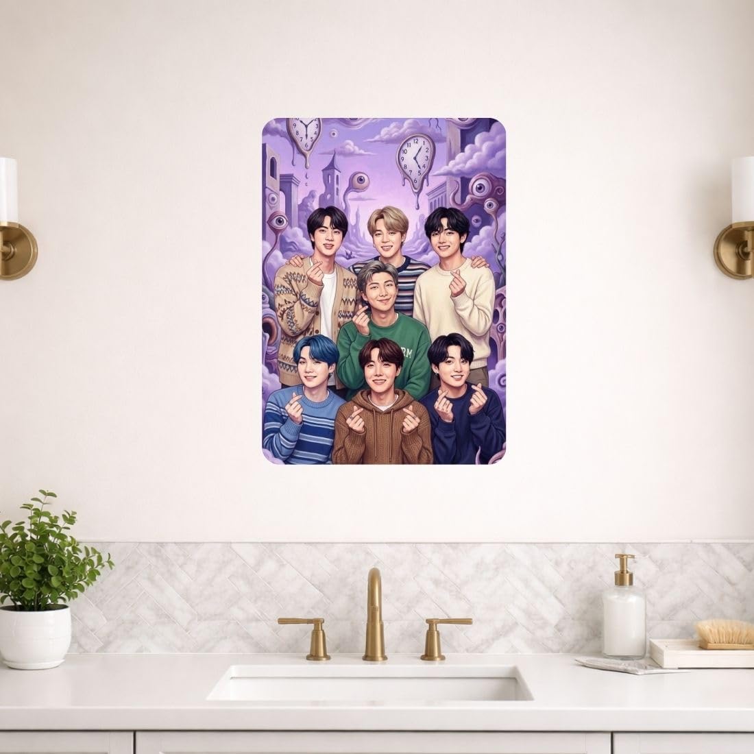 Zesta BTS – Design 3 self-adhesive MDF wooden wall hanging - image 6