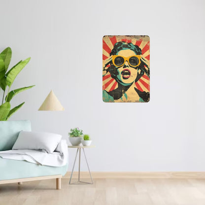 Zesta Abstract self-adhesive MDF wooden wall hanging - image 6