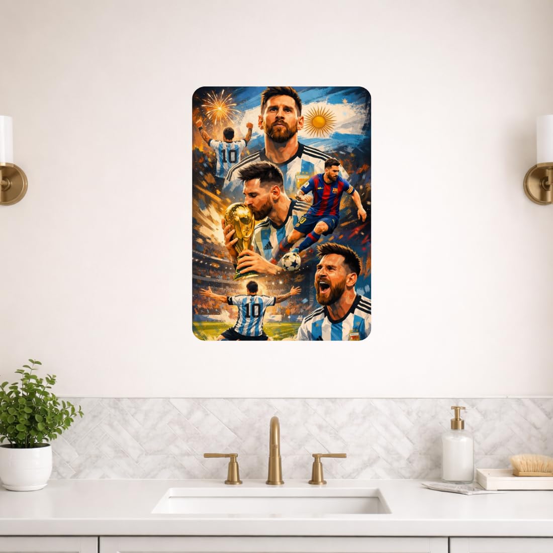 Zesta Messi – Design 4 self-adhesive MDF wooden wall hanging - image 6