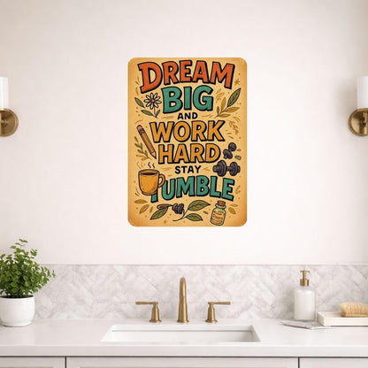 Zesta Dream Big self-adhesive MDF wooden wall hanging - image 6