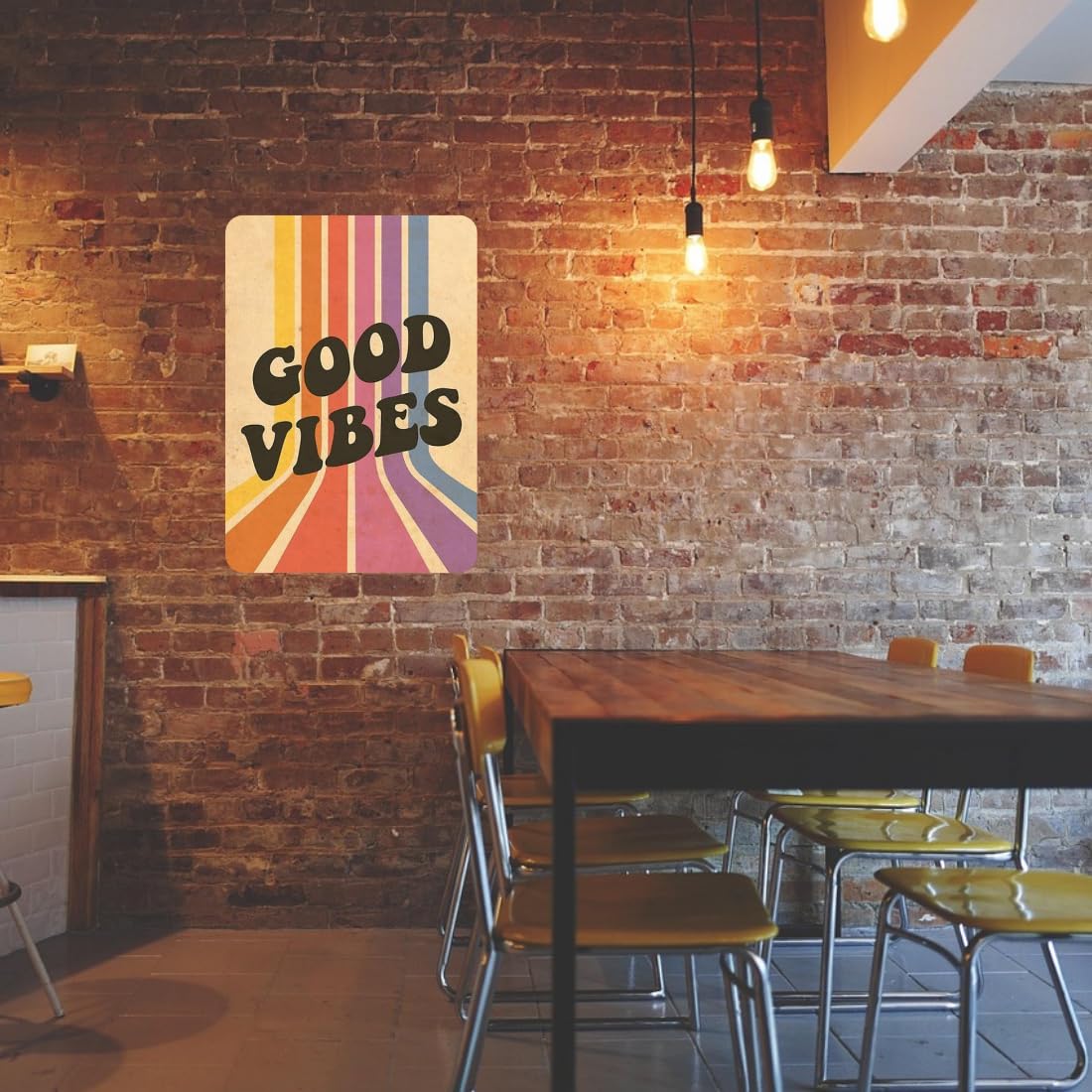Zesta Good Vibes self-adhesive MDF wooden wall hanging - image 7
