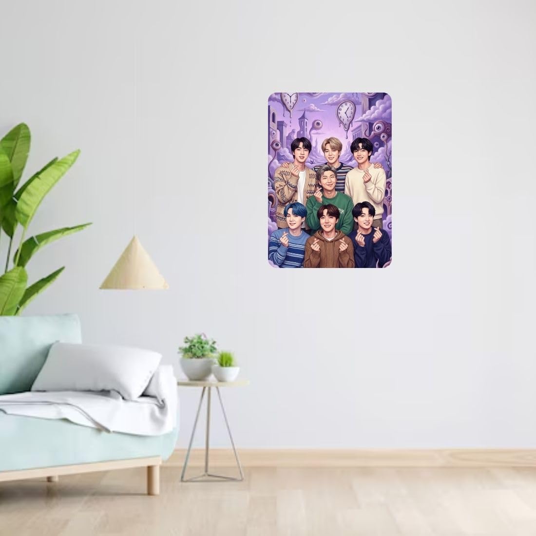 Zesta BTS – Design 3 self-adhesive MDF wooden wall hanging - image 7