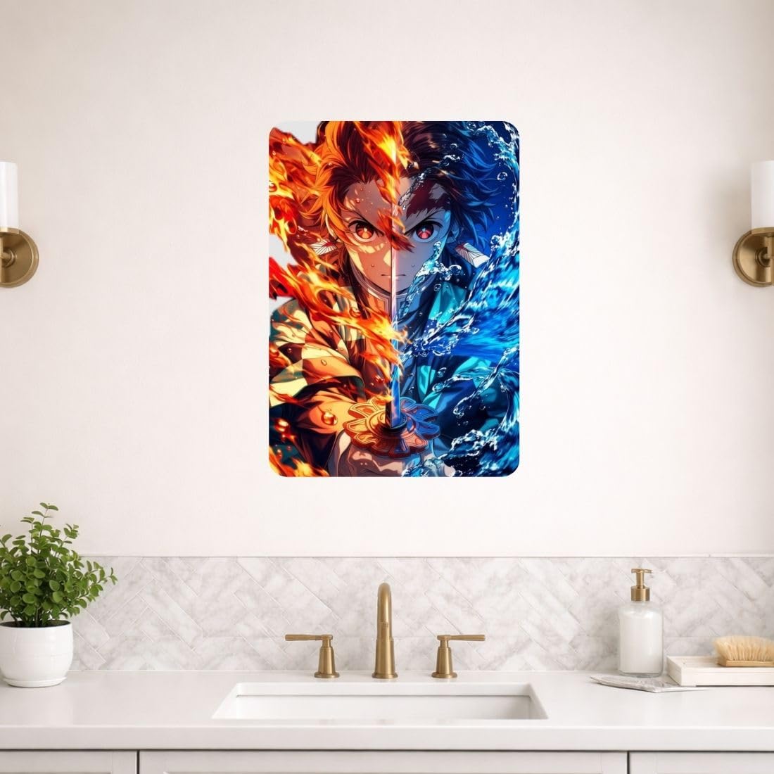 Zesta Demon Slayer – Design 5 self-adhesive MDF wooden wall hanging - image 7