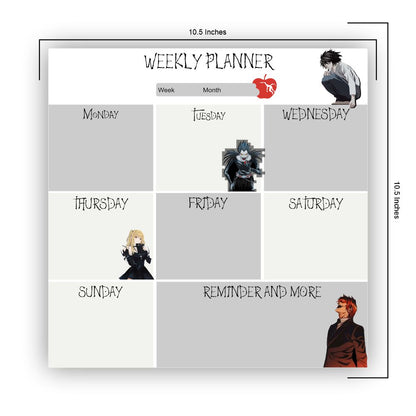 death note magnetic vinyl magnetic vinyl planner feature and material detail