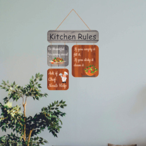 Kitchen Rules MDF Wall Decor