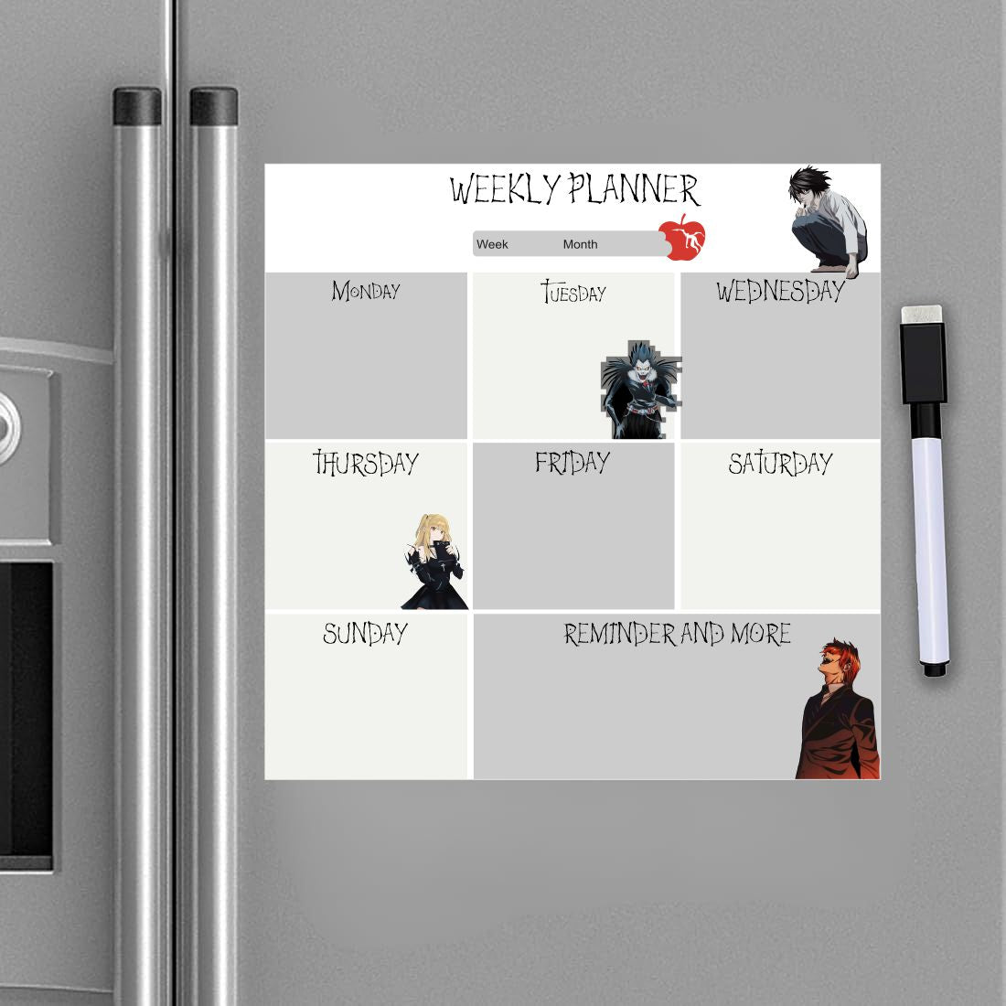 death note magnetic vinyl magnetic vinyl planner for fridge and office planning