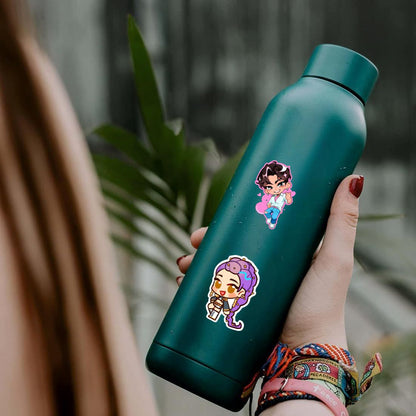 kpop waterproof vinyl stickers lifestyle use for laptop journal and water bottle