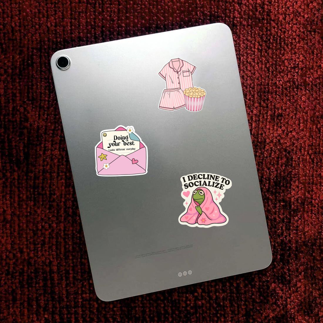 pink love waterproof vinyl stickers size and finish detail