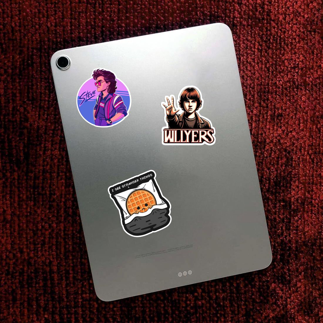 stranger things waterproof vinyl stickers size and finish detail
