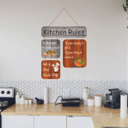 Kitchen Rules MDF Wall Decor