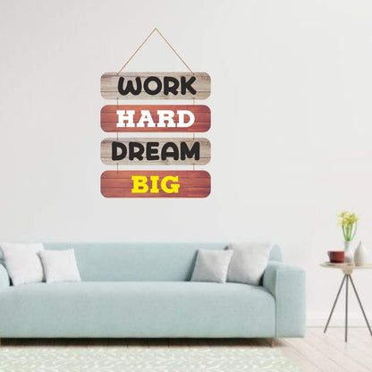 Otidge Work Hard Dream Big MDF wooden wall hanging - image 3