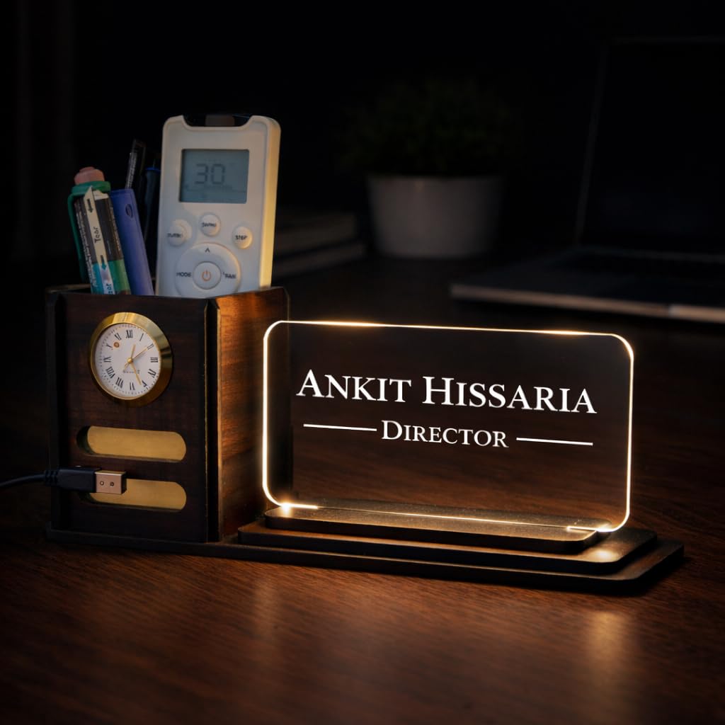custom wooden pen holder for desk w desk pen holder for office and study table organization