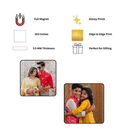 Zesta Square personalised photo fridge magnet - image 3