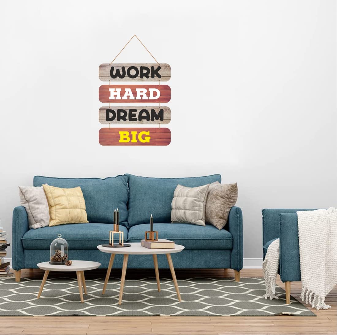 Otidge Work Hard Dream Big MDF wooden wall hanging - image 1