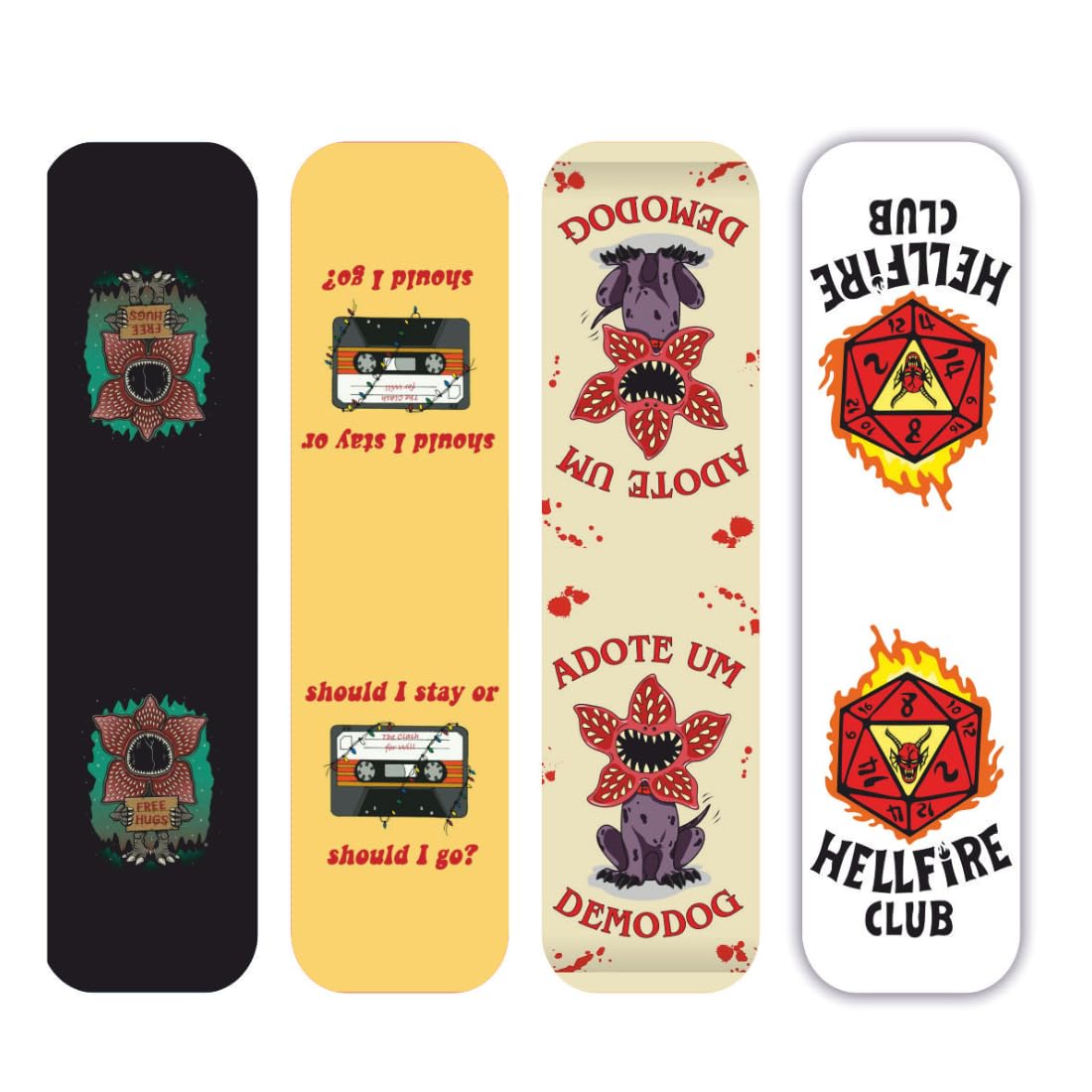 stranger things magnetic bookmark close up design detail