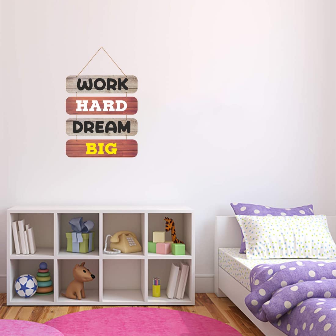 Otidge Work Hard Dream Big MDF wooden wall hanging - image 4