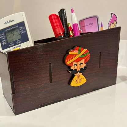rajasthani wooden pen holder for de desk pen holder feature and material detail