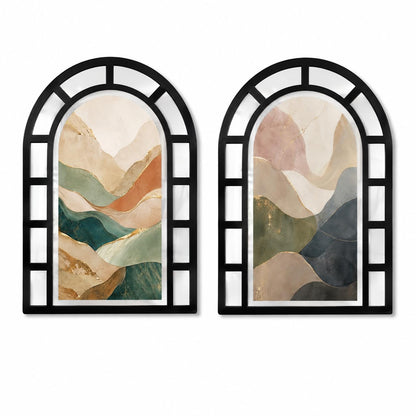 Zesta Abstract jharokha mirror wall decor - image 1