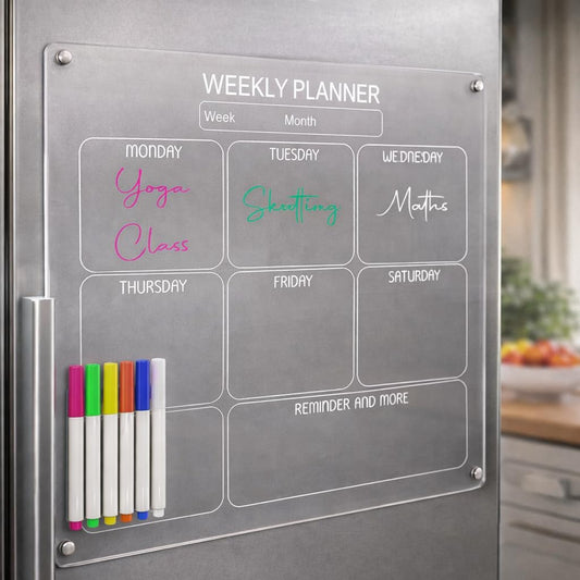 acrylic magnetic acrylic magnetic planner for fridge and office planning