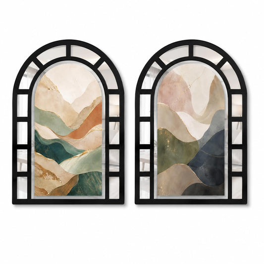 Zesta Abstract _2 jharokha mirror wall decor - image 1