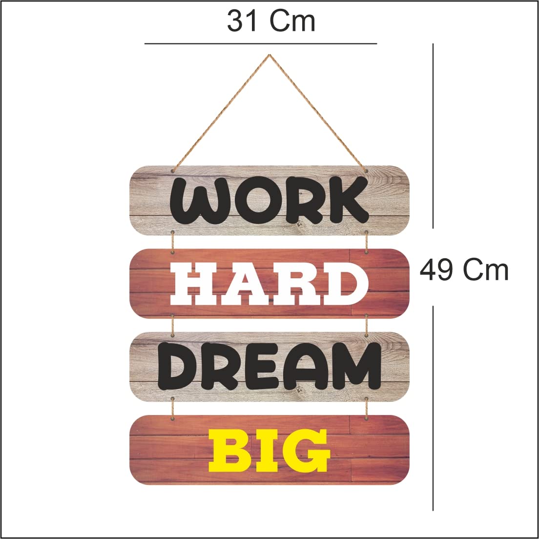 Otidge Work Hard Dream Big MDF wooden wall hanging - image 5