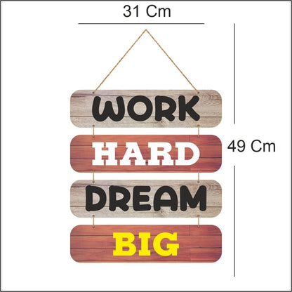 Otidge Work Hard Dream Big MDF wooden wall hanging - image 5