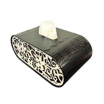 modern wooden tissue holder box for decorative tissue holder feature and material detail