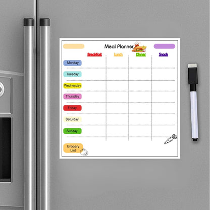 Magnetic Planner for Fridge - Meal Planner