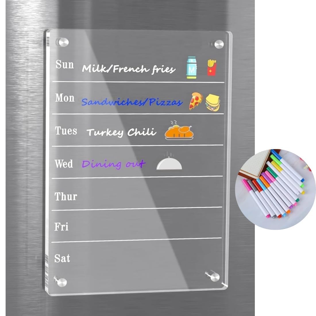 acrylic magnetic acrylic magnetic planner close up design detail