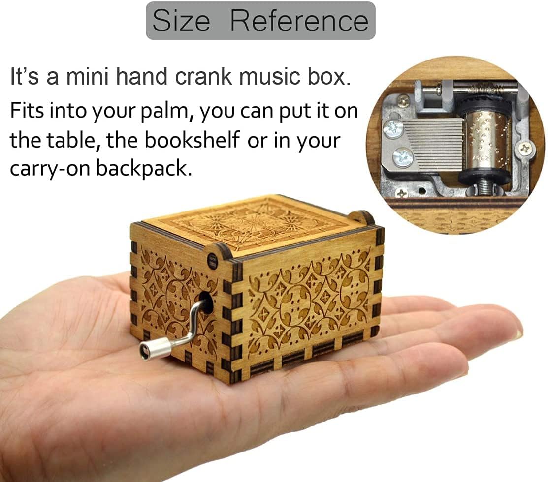 god father hand crank music box feature and material detail