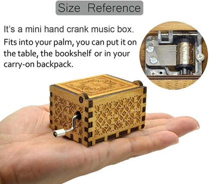 god father hand crank music box feature and material detail