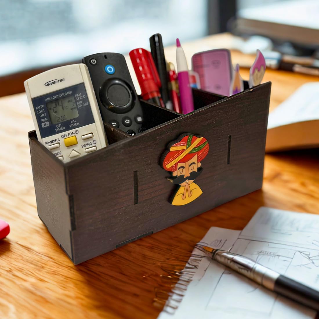 rajasthani wooden pen holder for de desk pen holder for office and study table organization
