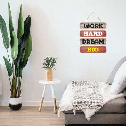 Otidge Work Hard Dream Big MDF wooden wall hanging - image 2