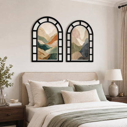 Zesta Abstract jharokha mirror wall decor - image 3