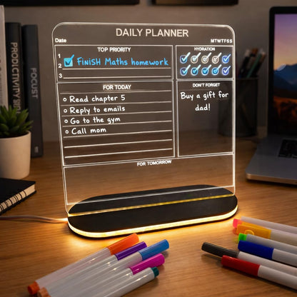 rewritable acrylic led message boar rewritable acrylic message board for home, cafe and office notes