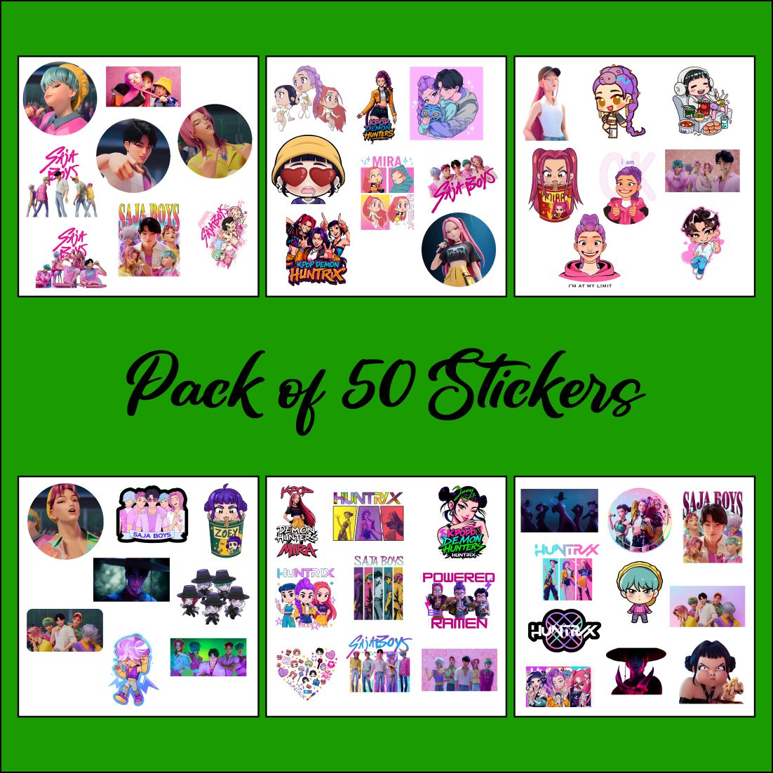 kpop waterproof vinyl stickers close up design detail
