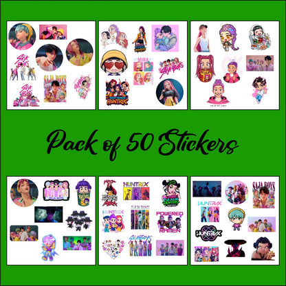 kpop waterproof vinyl stickers close up design detail