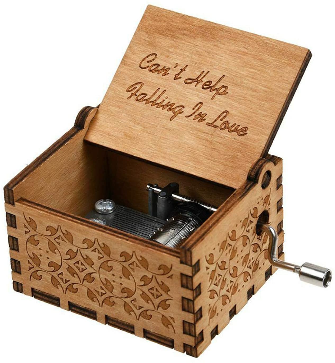 Cant Help Falling In Love Brown Musical Box