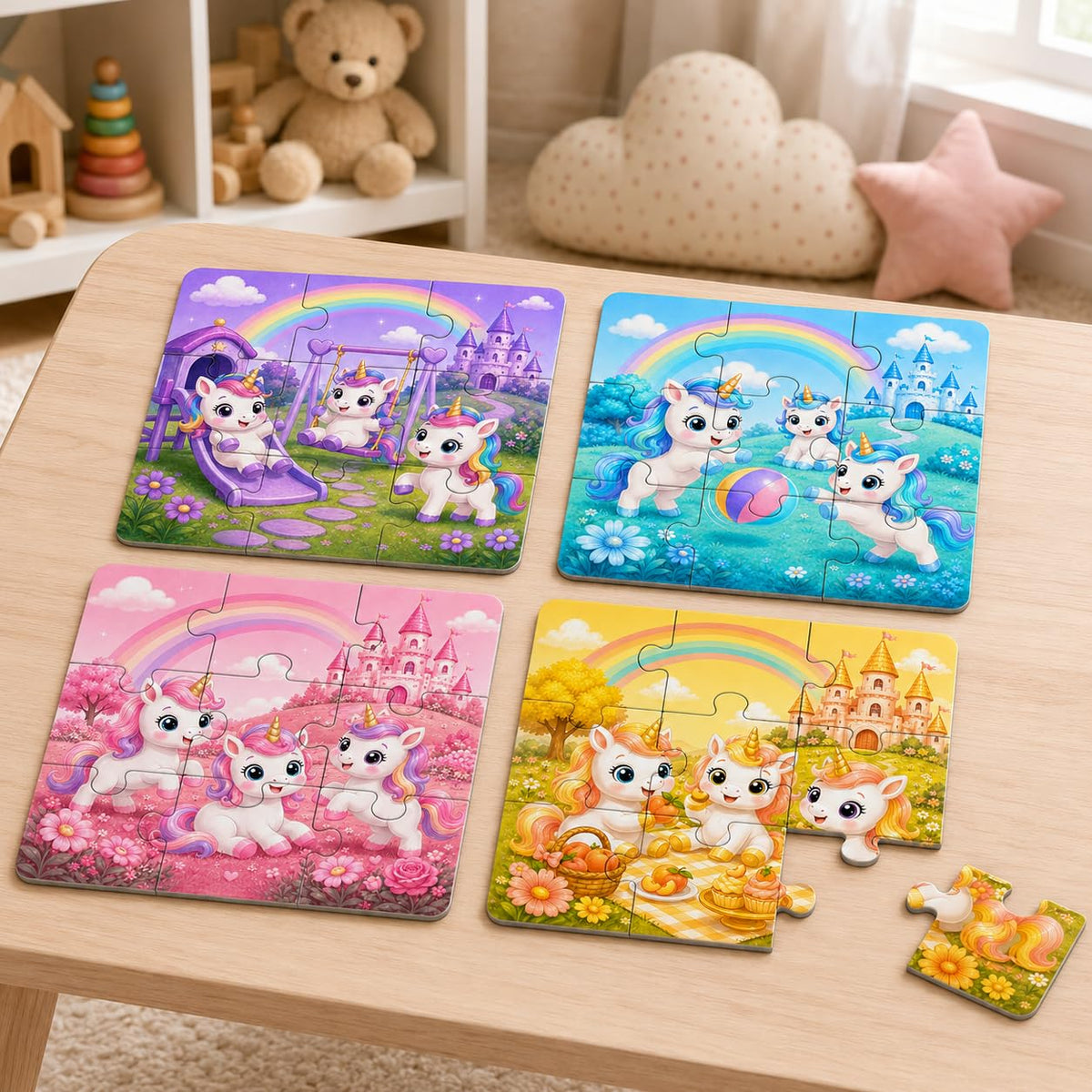 Zesta Unicorn 9-piece wooden jigsaw puzzle - image 3