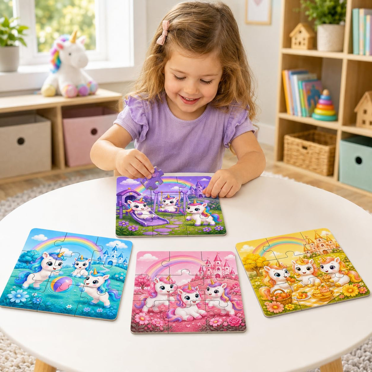 Zesta Unicorn 9-piece wooden jigsaw puzzle - image 2