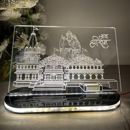 Zesta Ayodhya Ram Mandir 3D Acrylic Model with Light – image 1