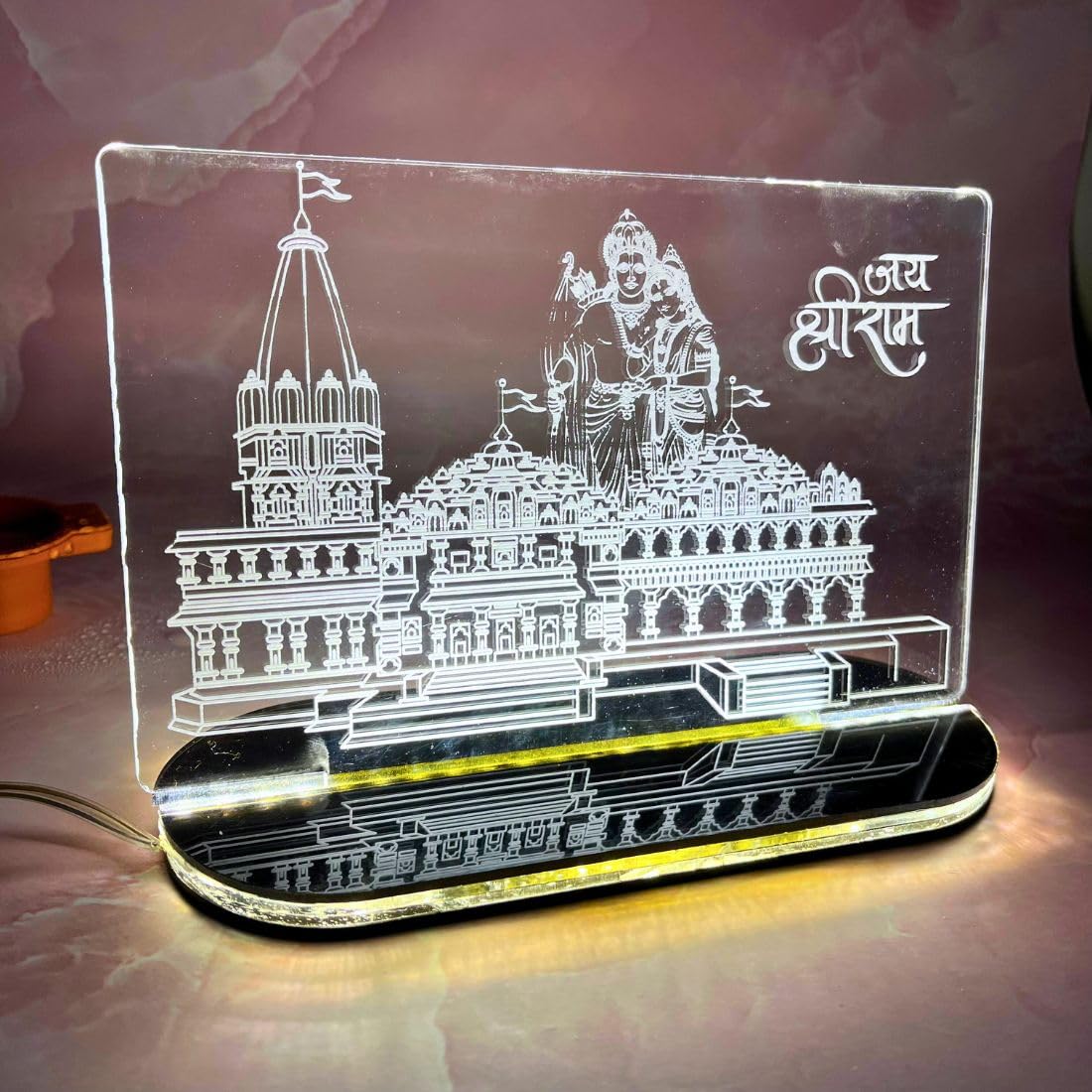Zesta Ayodhya Ram Mandir 3D Acrylic Model with Light – image 3