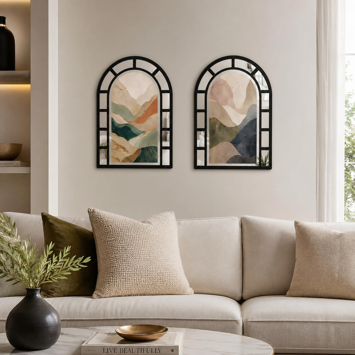 Zesta Abstract _2 jharokha mirror wall decor - image 3