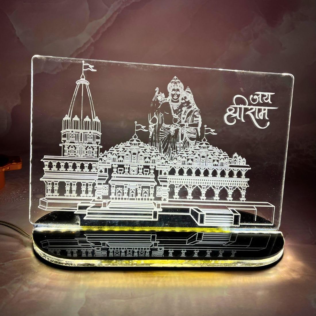 Zesta Ayodhya Ram Mandir 3D Acrylic Model with Light – image 4