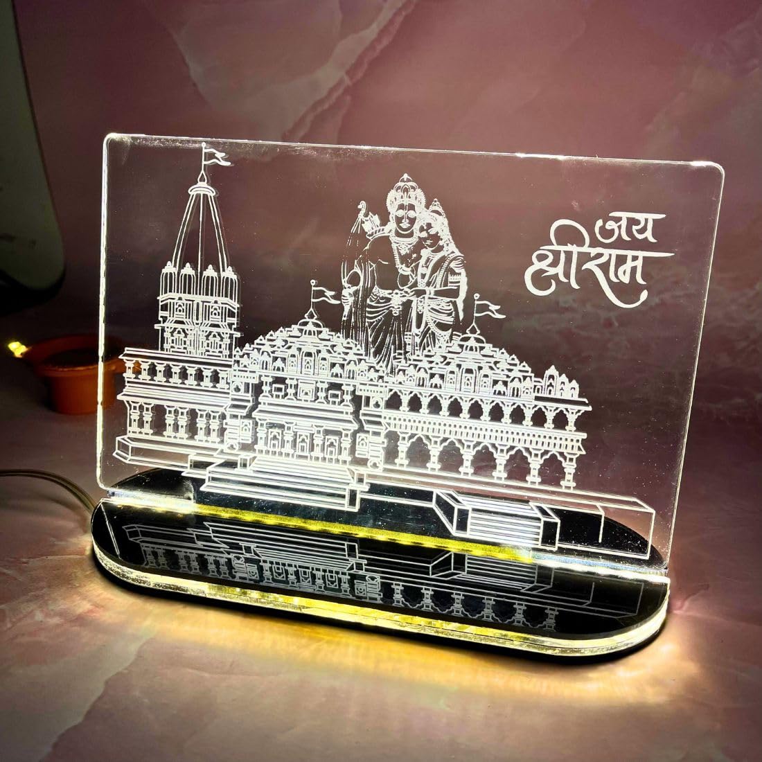 Zesta Ayodhya Ram Mandir 3D Acrylic Model with Light – image 2