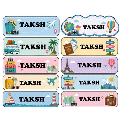 Zesta travel personalised name stickers for kids, pack of 40 - image 1