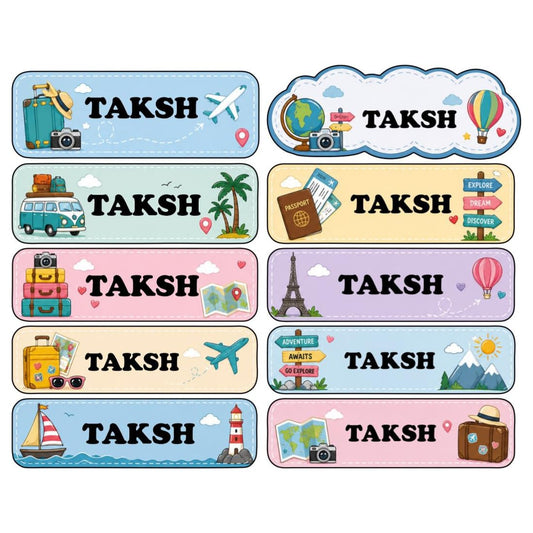 Zesta travel personalised name stickers for kids, pack of 40 - image 1