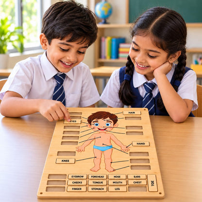 Zesta Body Parts Wooden Matching Puzzle – 16 Labels – image 3