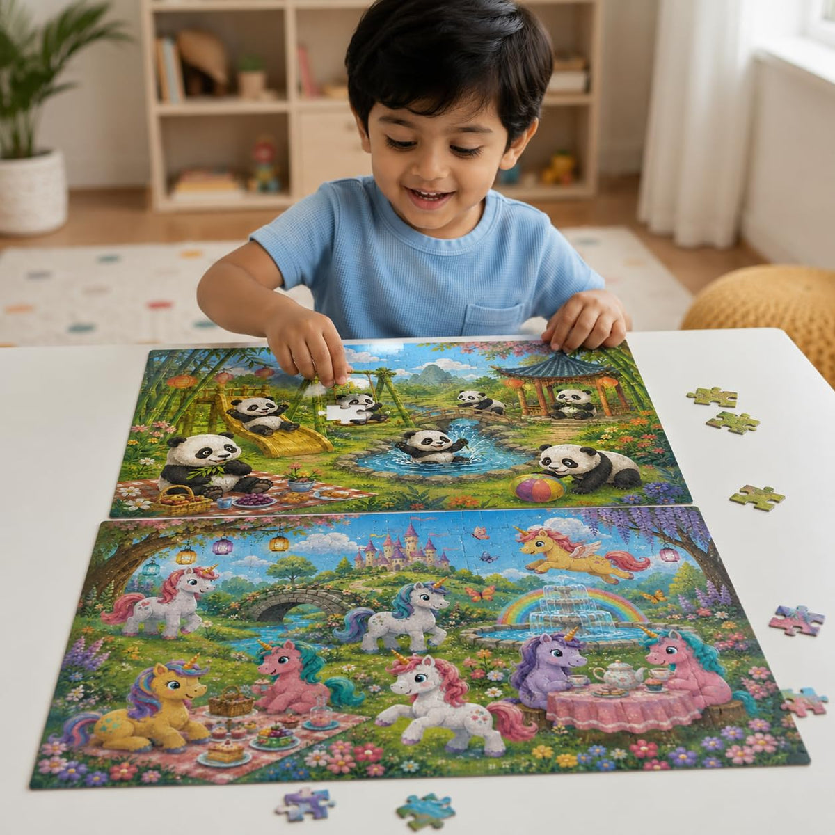 Zesta Unicorn & Panda 48-piece wooden jigsaw puzzle - image 3